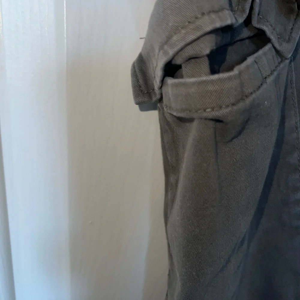 Women’s Drawstring Cargo Joggers Lagenlook Hunter Olive Green Pants Size 2X‎